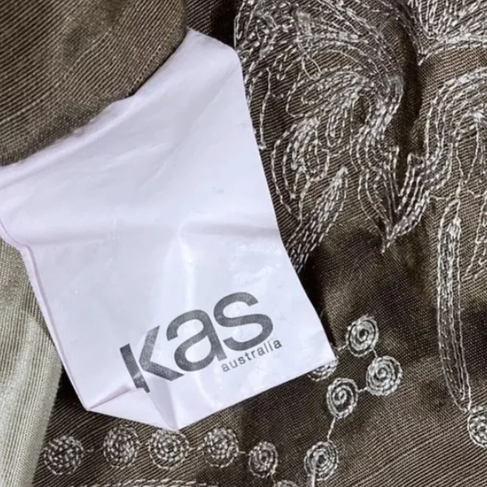 KAS Bedding Set Queen or King Duvet Cover + Shams Pillowcases Brown Beige Luxury